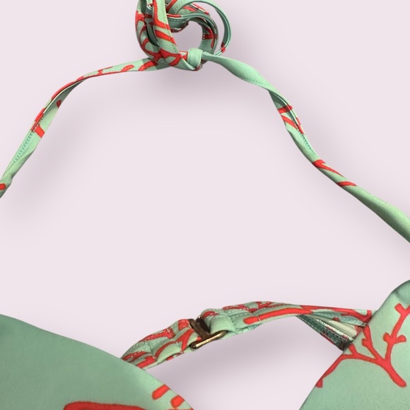 Women's Victoria's Secret Coral Print Bikini 36C and Medium - Picture 9 of 16